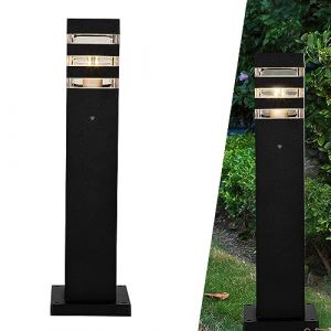Borne Lumineuse Exterieur Lampadaire, LED Lampadaire Poteau de Jardin IP44 étanche Exterieur E27 Moderne en Aluminium, d'éclairage Lampe sur colonne pour Chemins Terrasse Patio Pelouse Allée (A) (xindaxin, neuf)