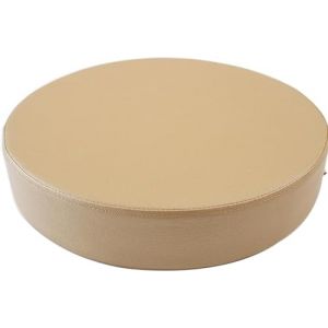BLLMTEAR Coussin De Chaise Ronde Imperméable/Galette De Chaise en Cuir PU,35/40/45/50cm Coussin De Siège De Voiture, for Intérieur Et Extérieur, Jardin, Cuisine, Bureau(Milky Gold,17.7x2in/45x5cm) (Achievements shop, neuf)