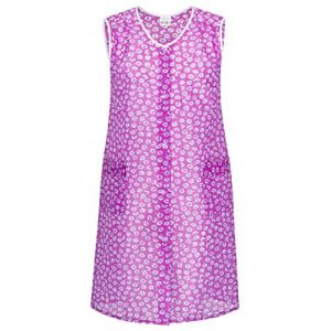 DESERMO Blouse Tablier Rose/Lila bariol&eacute;e, avec des Boutons Lavable Jardin- et Tablier de m&eacute;nage I Fibre de Polyamide Costume Blouse de Travail Vintage Retro Style Taille (SW Commerce, neuf)