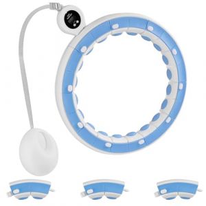 Oulesvte 95-138cm Cerceau Hula Hoop, Silencieux Hula Hoop Fitness, Cerceau Intelligent avec Boule de Poids, Réglable Amovibles Cerceau Fitness, 360º Massage, pour Débutants, Adultes, Enfants (STORE BELLAVIA VENERA S.R.L., neuf)