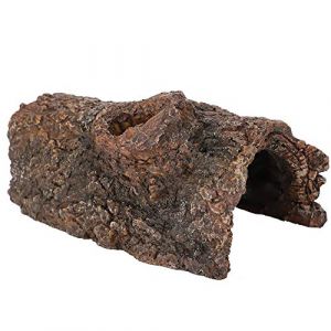 Rocher de cachette de Reptiles, Grotte de cachette de Reptiles, Simulation d'arbre d'amphibiens, Accessoires de Paysage de Grotte de cachette de Reptiles pour lézard Scorpion, décoration d'aquarium (Ganccon, neuf)