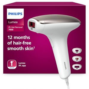 Philips Lumea s&eacute;rie 7000, &Eacute;pilateur &agrave; lumi&egrave;re puls&eacute;e, alternative &agrave; l'&eacute;pilation laser, 3 embouts pour le corps, le visage et le maillot, mod&egrave;le SC1999/00 (NUDAO FR, neuf)