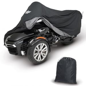 UltraGard CanAm Spyder F3-T/LTD Couverture compl&egrave;te avec doublure de pare-brise et bouclier thermique d'&eacute;chappement &ndash; Rev&ecirc;tement en polyur&eacute;thane durable, logo r&eacute;fl&eacute;chissant, acc&egrave;s &agrave; l'antenne, ourlet (Fast Media Ships From USA, neuf)