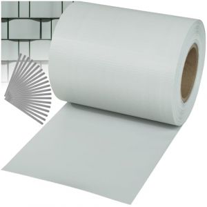 TecTake® Brise Vue Jardin en PVC pour Grillage et Cloture, Brise Vue Paravent Exterieur Pare Soleil Protection UV Occultant Grillage Rigide Pare Vent Jardin - Rouleau 35 m x 19 cm - Gris Clair (TECTAKE FRANCE SAS, neuf)
