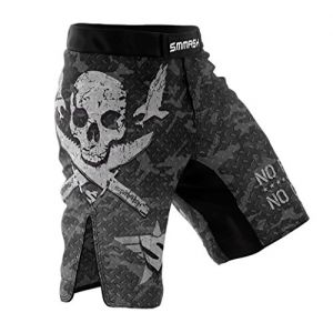 SMMASH Combat Sport Court Shorts Homme MMA, Kick Boxe, Arts Martiaux, Cage Fight, Cale&ccedil;on Boxing, Homme, Mat&eacute;riau Antibact&eacute;rien, Pantalon d'entra&icirc;nement Respirant et l&eacute;ger, fabriqu&eacute; dans l'UE (XL) (SMMASH Fightwear, neuf)
