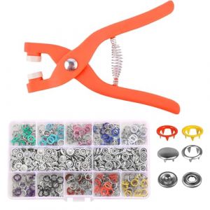 Lot de 300 boutons-pression avec pince, boutons-pression, sans couture, avec bouton pression, pince &agrave; pression, convient pour coudre des v&ecirc;tements d'enfants, r&eacute;parer des v&ecirc;tements faits &agrave; la main et (SIA KHERO, neuf)