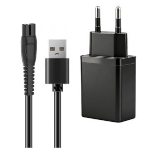 5V Chargeur Rasoir pour Philips OneBlade Tondeuse Chargeur USB Adaptateur Secteur avec C&acirc;ble 1m pour 360 Series QP2824 QP2834 QP2724 QP2734 QP2720 QP4631 MG5910 MG7910 MG7950 MG7930 MG9510 X3001 (HaoHaoDeHeHu, neuf)