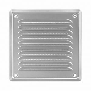 Grille d'aération - Grille Aeration rectangulaire 14x14 cm - Grille Aeration Exterieur - Grille Ventilation - Vétiver métallique - a Grillage pour moustiquaire - Grille Murale en Filet (ADGOsklep, neuf)