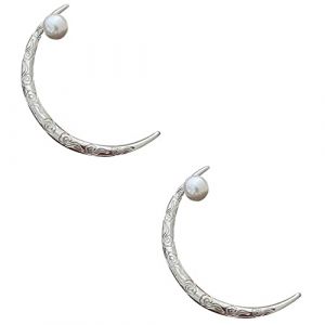 Belle pince à cheveux, 2 pièces épingle à cheveux ornement de cheveux fourchette à cheveux barrettes à cheveux for femmes barrette à cheveux de lune perle chine Miss modélisation (KLYMYSH, neuf)