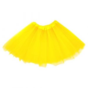 GXGM 1 Pièce Jupe Jaune Tutu Femme,Jaune Jupe en Maille, Jupe Tulle Fille, Filles Tutu de Noël - Princesse Ballet Danse Costume,Adulte 40cm(Jaune) (GXGM, neuf)