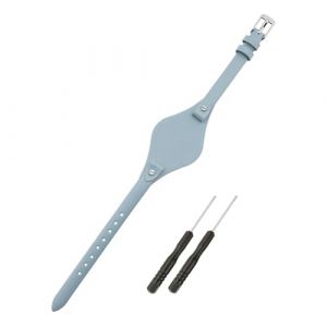 SANDEIN Bracelet de montre compatible avec Fossil - Bracelet de montre en cuir souple de 8 mm pour femme - Pour Fossil ES3077 ES3148 ES3262 et ES4119 ES4176 (bleu turquoise + boucle argentée) (YONGZHUFFF, neuf)