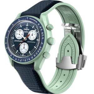 REBANDACE Bracelet de rechange incurv&eacute; pour montre Omega x Swatch MoonSwatch 20 mm, boucle pliable compatible Omega X, Swatch (SANBUTC, neuf)