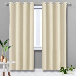 Rideau Chambre Enfant avec Oeillets Thermique Anti UV 1 Pi&egrave;ce Anti Froid Rideaux Thermiques Isolants Anti Chaleur pour Salon Chambre Maison Int&eacute;rieurs Beige 160x240cm (fufuhome, neuf)