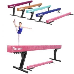 FBSPORT Poutre Gymnastique Pliable réglable 244cm, Gymnastique Poutre 5 Hauteur réglable Haute et Basse Poutre de Plancher Haute stabilité Enfants Gymnase Pratique équipement d'entraînement (Yoyikty, neuf)