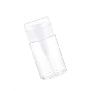 Distributeur &agrave; poussoir avec bouchon rabattable - Bouteille vide transparente verrouillable - Bouteille vide pour produits de toilette/shampooing (pihumaoyi, neuf)
