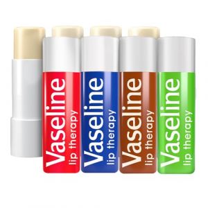 Vaseline Lip Therapy | Baume à lèvres hydratant | Set de 4 sticks Rosy, Original, Cocoa Butter et Aloe Vera (Set de 4 Sticks à Lèvres) (prsWORLD, neuf)
