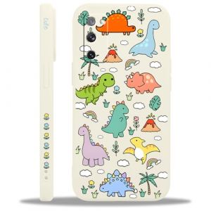 Yoedge Coque pour Samsung Galaxy S20 FE 4G/5G, Aesthetic Anime Dinosaur Motif Fleur Clouds Design &Eacute;tui pour Femmes Fille, Mince Souple Silicone Y2K Housse Cover Case pour Samsung S20 FE 6,5",Bleu (Lei Xiao, neuf)