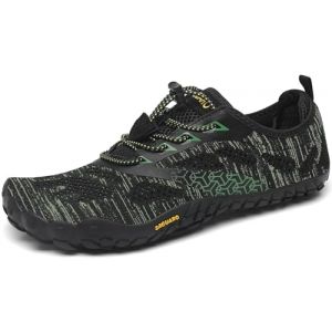 SAGUARO Chaussure Minimaliste Homme Femme Chaussure Plage de Marche Randonne Rocher Courses Trail Running Chaussures Barefoot Barefoot Chaussures Aquatiques, Vert Crocodile, 45 EU (Xubrave, neuf)