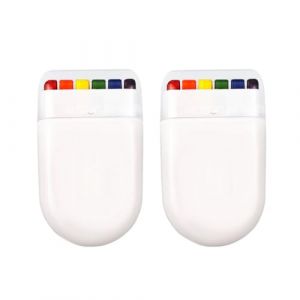 2PC Rainbow Face Paint Stick, 6 Colors DIY Body Paint, Rainbow Flag Makeup Stick For Face & Body, Easy To Remove, For Parades, Cosplay, Festivals, Celebrations, and Halloween Makeup (White) (Haoda Ltd, neuf)