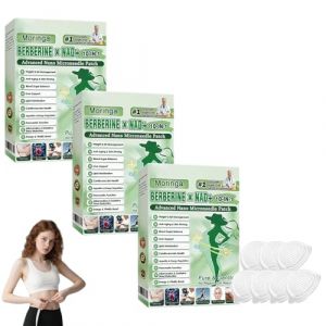 Healrize Moringa Patch Minceur, Luxarise Moringa & B&eacute;rb&eacute;rine 10-En-1 Patch Nanomicro-Aiguilles, Berberine Et Moringas Patches, Patchs Minceur &Agrave; Base D'Ingr&eacute;dients Naturels Pour Femmes (3 Bo&icirc;tes) (riyise, neuf)