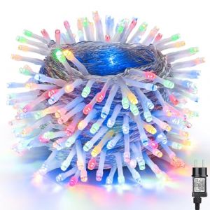 NEXVIN Guirlande lumineuse d'ext&eacute;rieur 20 m - 200 LED - &Eacute;clairage de No&euml;l - Alimentation ext&eacute;rieure avec minuterie - Fonction m&eacute;moire - &Eacute;tanche - 8 modes - Multicolore - Guirlande lumineuse d'arbre de (Geemoo, neuf)