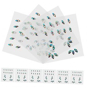 NIYANGLE 10feuilles Autocollants De Corps Strass Pour Visage De Bijoux Adhésifs Pour Festivals Mariages Et Anniversaires Faciles à Appliquer Personnaliser (Telinei, neuf)