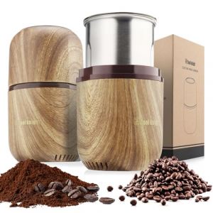 COOL KNIGHT Moulin &agrave; Caf&eacute; &eacute;Lectrique, Moulin &agrave; &eacute;Pices, Moulin &agrave; Caf&eacute; &eacute;Lectrique Avec Lame En Acier Inoxydable 304, Adapt&eacute; Pour Les Grains De Caf&eacute;, Les &eacute;Pices, Les Herbes, Les C&eacute;R&eacute;Ales, Les Noix (TSENWA, neuf)