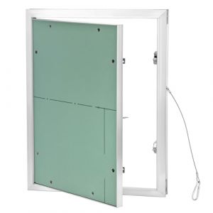 QWORK® trappe de visite 30 x 40cm, cadre en aluminium, plaque de plâtre pour cloison sèche 12.5 mm (shavinglikes, neuf)