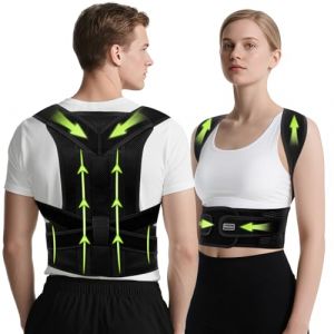 FHOCSLO Correcteur de Posture pour Femmes et Hommes, Redresseur de Dos Posture,R&eacute;glables Ceinture Maintien Complet pour le Dorsale, Gardez le Dos Droit,Soulager Mal de Lombaire (XL) (FHOCSLO, neuf)