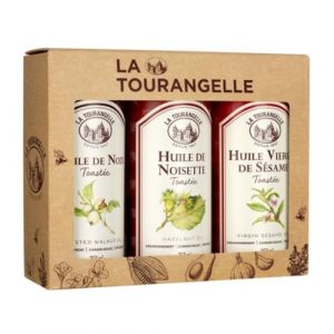 La Tourangelle&reg; | Huile de noix grill&eacute;e, huile de noisette grill&eacute;e, huile de graines de s&eacute;same grill&eacute;es | Coffret Cadeau Huile Condiment Cuisine - 3 x 250 ml. (Antico Caff&egrave; Novecento S.r.l. Unipersonale, neuf)
