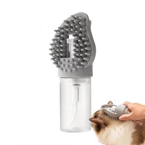 Brosse de douche pour chien &ndash; accessoire de bain d'animaux avec distributeur de savon &ndash; Peigne de massage pour chiots | pour enlever les n&oelig;uds, la salle de bain, le pelage, le massage et le toilettage (QunGuangYuShangMao, neuf)