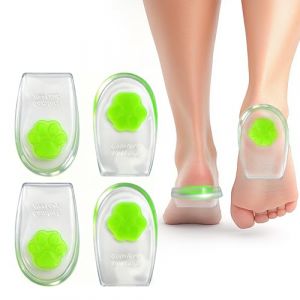 2 Paires Talonnette en Silicone pour &Eacute;pine Calcan&eacute;enne Gel Coussinet Talon Chaussures Confort pour Femme et Homme Semelle Orthop&eacute;dique Anti-Douleur Grandissante Prot&egrave;ge Talon R&eacute;utilisable (Raretong, neuf)