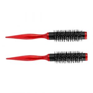 HONITANO 2 Pi&egrave;ces Brosse Ronde Nylon pour Cheveux Boucl&eacute;s Peigne Ventil&eacute; Polyvalent pour Coiffage D&eacute;frisage et Volume Brosse Douce pour Chevelu Sensible Outil de Voyage Femme Homme (LUWELI, neuf)