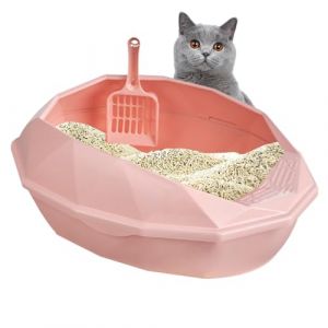 Povanjer Bac A Litiere pour Chat, Maison De Toilette Chat Fermée, Caisse Chat Litiere, Amovible Anti-éclaboussures Semi-fermé WC pour Chat avec Pelle Tailles ?13 Styles Et Couleu ? (DearDeer Worldwide, neuf)