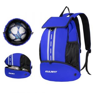 EULANT Sac &agrave; Dos de Football Am&eacute;lior&eacute; avec Compartiment &agrave; Chaussures, Sac &agrave; Dos Multifonction avec Compartiment Inf&eacute;rieur, Sacs de Sport Imperm&eacute;ables pour Basket-ball Natation Camping Entra&icirc;nement (Sborter, neuf)