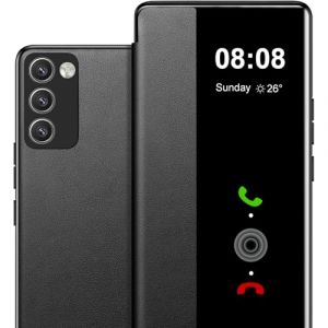 Coque pour Samsung S20 Etui à Rabat pour Samsung Galaxy S20 Coque Clapet Protection Case S20 Flip Folio Clear View Cover Mince 360 Full Body Antichoc Housse 5G/6.2" (Noir) (ZhuChuangYouSuJiaoZhiPinYouXianGongSi, neuf)