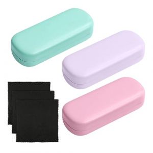 &Eacute;tui &Agrave; Lunettes 3 Pi&egrave;ces, Chiffon &Agrave; Lunettes 3 Pi&egrave;ces, &Eacute;tui &Agrave; Lunettes Rigide, &Eacute;tui De Protection Pour Lunettes, Lunettes De Soleil, Lunettes De Lecture, Adapt&eacute; Aux Hommes Et Aux Femmes (3 Couleurs) (KAPELL BERND LTD, neuf)