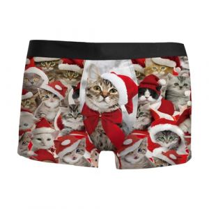 G&eacute;n&eacute;rique Cale&ccedil;on No&euml;l Homme, Boxer Drole Homme Fantaisie Calecon Pere Noel Humour Coquin Rigolo Cale&ccedil;on Saint Valentin Hommes Cadeau Slip Personnalis&eacute; Hommes Noel Costumes (vicici-cinea, neuf)
