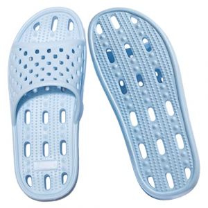 Josaywin Chaussons de Douche Femme Claquette Salle de Bain L&eacute;g&egrave;res Confortables Chaussures de Piscine et Plage Pantoufles de Douche Antid&eacute;Rapantes avec Trou Pour Douche Bleu 36 (lanruiyan1649, neuf)