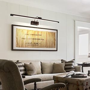 TYhogar lampe LED de miroir pour salle de bain 90 cm 16 W - t&ecirc;te pivotante et interrupteur &agrave; tirette - applique murale Arc Arm IP44 (TYhogar, neuf)