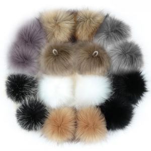 16 pi&egrave;ces Pompon en Fausse Fourrure, 10cm Pompon pour Bonnet, Pompon Fourrure pour Bonnet Moelleux pour Casquettes pour le Bricolage Chapeaux, Sacs, &eacute;charpes, Chaussures, Porte-cl&eacute;s (Rolllingyuan, neuf)