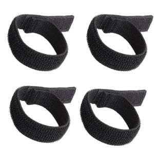 4PCS Serre Pantalon Velo, Pince Pantalon Velo Brassard S&eacute;curit&eacute; Noir, &Eacute;lastique Pince &agrave; V&eacute;lo pour Pantalon Femme Hommes, Velcro Clips de Jambe Pantalon Velo pour V&eacute;lo, Jogging, Randonn&eacute;e (zoe best product, neuf)