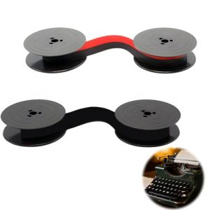 2pcs Ruban De Machine &Agrave; &Eacute;crire Compatible avec Olivetti GR-4, Ruban Machine a Ecrire En Nylon 8 m, Bobine 52 mm, pour Machine &Agrave; &Eacute;crire Classique Lettera 22, 25, 32, 34, 35, 82, Noir Rouge & Noir (FanYunShu, neuf)