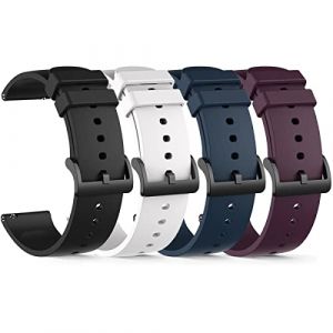 Bracelet en silicone souple compatible avec Withings ScanWatch 42 mm, Steel HR 40 mm, Steel HR Sport 40 mm Bracelet de rechange pour Withings ScanWatch Horizon (Jiuxuanshiye, neuf)