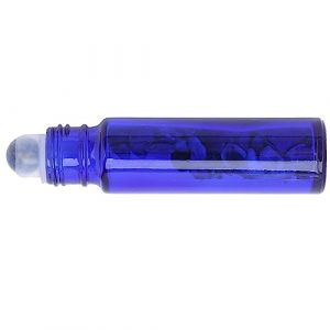 ZJchao Bouteille en Verre à Huile Essentielle Bleue Conception de Fuite Durable 10 Ml Portable (Bouteille de gravier à balle bleu) (WYANG188, neuf)