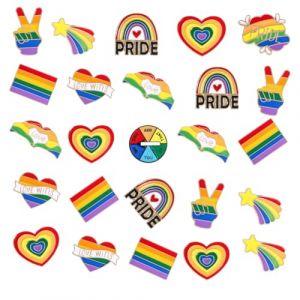 9 Broches Arc-en-Ciel Gay Pride, Pin Social, Kit de Pins LGBT Arc-en-Ciel, Pin Gay Métal, Drapeau LGBT Arc-en-Ciel, Badge Cœur, Accessoires Vêtements pour Sacs à Dos, Bijoux, Chapeaux, Décoration Vest (BAOFENGLImian, neuf)
