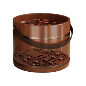 Bassine multifonction en bois &ndash; Bassin de bain de pieds, masseur de pieds | Pour jeunes, adolescents, m&egrave;res, papas, grand-m&egrave;res, seniors, spa, sauna, grand-p&egrave;re, masseur et de relaxation (wenrrz, neuf)