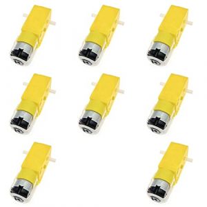 JZK 8X 3V - 12V TT moteur 1:48 130 DC moteur &agrave; engrenages &agrave; double arbre, moteur de bo&icirc;te de vitesses cc pour bricolage voiture intelligente robot avion voiture jouet &agrave; quatre roues motrices (Union Max, neuf)