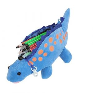 JAWSEU Sac à Crayons Dinosaure, Trousse à Crayons en Peluche Mignon pour Enfants Papeterie Pochette Trousse Scolaire Sac de Papeterie Douce Jouet de Peluche Trousse Ecole pour Fille Garcon (Haptre, neuf)