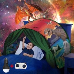Tente de Lit Enfant Dream Tents - Enfants Pop Up Lit Tente Playhouse de Apparaitre Int&eacute;rieure Enfant Jouer Tentes Cadeaux de No&euml;l (Dinosaures) (FLAYOR, neuf)
